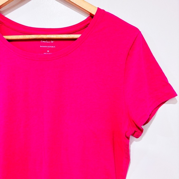 BANANA REPUBLIC Pink Timeless T-shirt - Picture 4 of 6